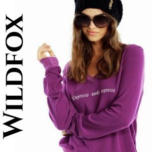 WILDFOX 💜 fuzzy long sleeve shirt
